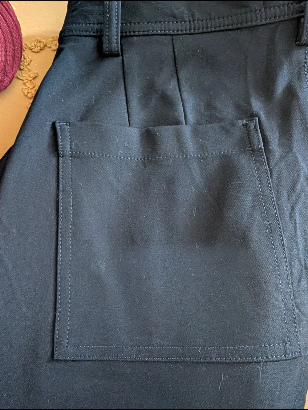 Banana Republic Tailored Black Barrel Pants With Tapered Pleat And Cuff